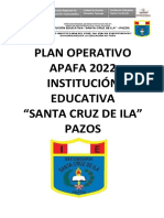 Plan de Apafa 2022 - Santa Cruz de Ila