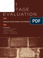 Built Heritage Evaluation Manual Using Simple Test Methods