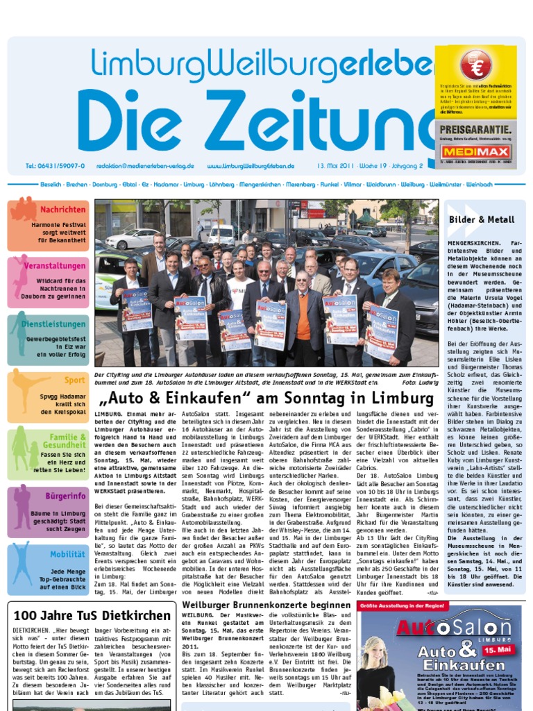 Limburgweilburgerleben Kw 19 13 05 2011 Die Zeitung Als E Paper
