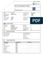 Vehicle Pre-Inspection Report