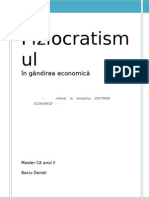 Referat - Fiziocratismul in Gandirea Economica