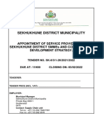 Bid Document for Sekhukhune District Smmes and Cooperatives Development Strategy