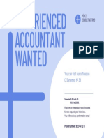 Experienced Accountant Wanted