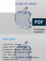 Brand Analysis of Apple: By: M.Manikandan 3510940095
