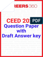 CEED 2020 Question Paper With Draft Answer Key