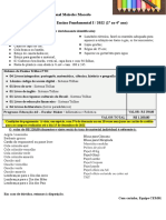 Centro Educacional Meireles Macedo Lista de Material - Ensino Fundamental I / 2022 (2º Ao 4º Ano)