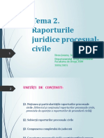 DPC Tema 2 Raporturile juridice procesuale civile