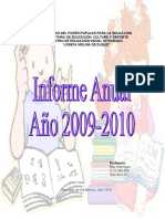 Informe Anual Año 2009-2010 Elsy Manrrique