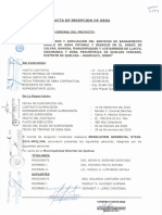 Acta de Recepcion de Obra de Saneamiento