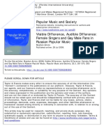 Visible Difference, Audible Difference: Female Singers and Gay Male Fans in Russian Popular Music