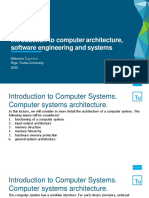 Introduction To Computer Architecture, Software Engineering and Systems