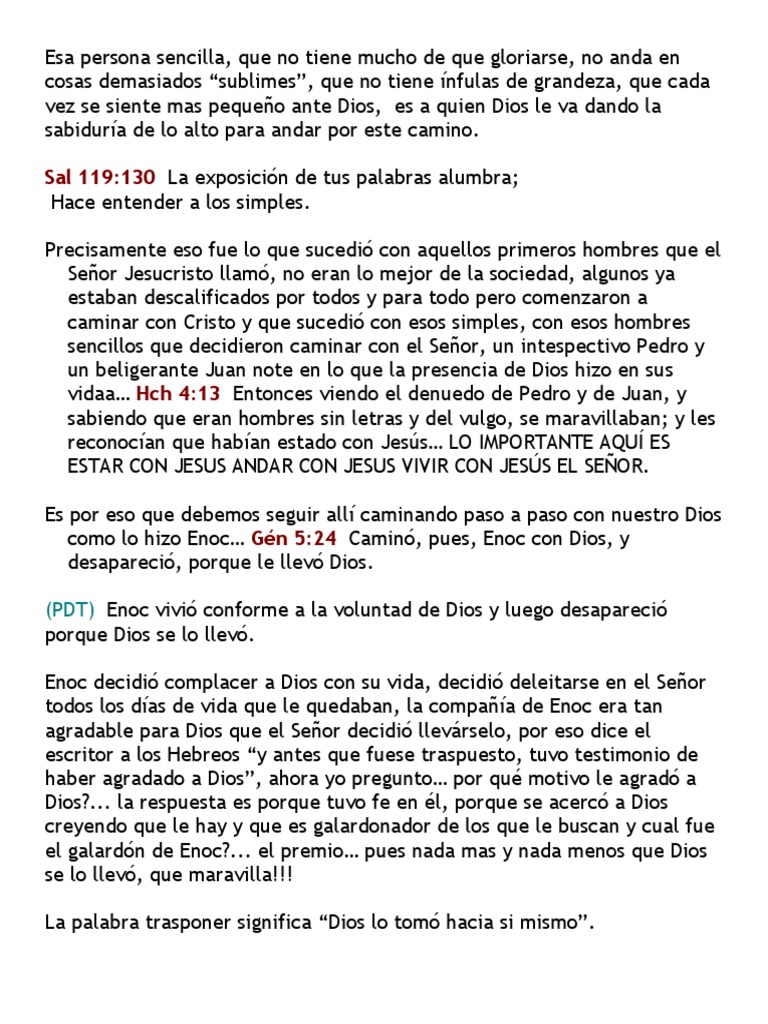 La Sabiduría de Caminar con Dios | PDF