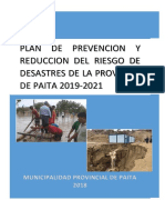 6187 Plan de Prevencion y Reduccion Del Riesgo de Desastres de La Provincia de Paita 2019 2021