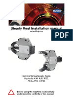 Steady Rest Installation Manual: Self-Centering Steady Rests Hydraulic AXI, ASI, AXE, ASE, ANE-series