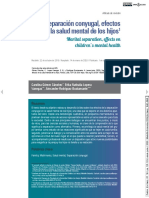 Separacion Conyugal Efectos Salud Mental de Los Hijos