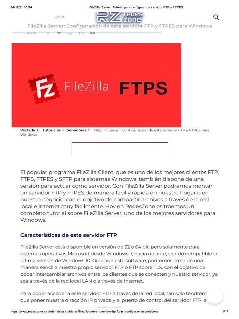 Configura FileZilla Server en Windows | PDF | Protocolo de ...
