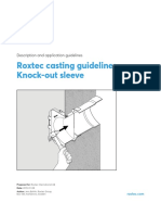 Roxtec Casting Guidelines - Knock-Out Sleeve: Description and Application Guidelines