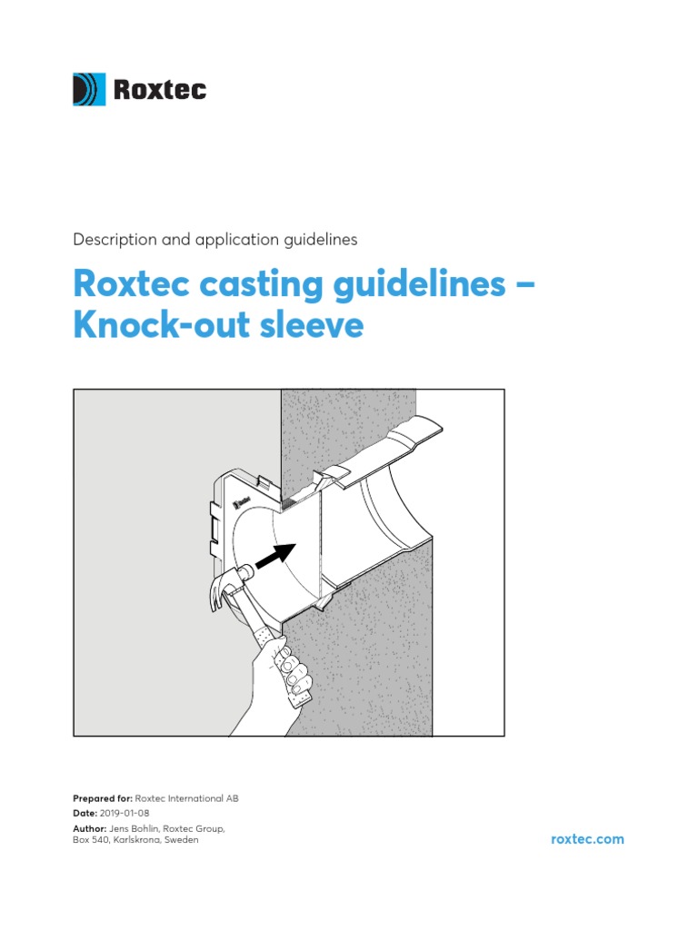 Roxtec Casting Guidelines Kos Ver3 en PDF Concrete Pipe (Fluid Conveyance)
