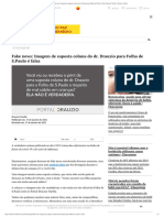 Fake News - Imagem de Suposta Coluna Do Dr. Drauzio para Folha de S.Paulo É Falsa - Drauzio Varella - Drauzio Varella