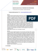 Artigo 11 - Tema 05 - Uso de Novas Tecnologias Na Sala de Aula - Percepção Dos Professores