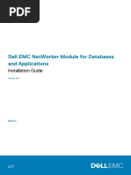 Dell Emc Networker Module For Databases and Applications: Installation Guide