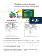 LA PAPELERÍA (Cálculo Mental Con Decimales)