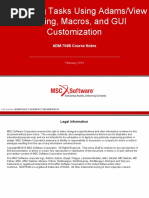 Automating Tasks Using Adams - View Scripting, Macros, and GUI Customization