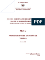 Tema 4. Procedimientos Ejecución Túneles