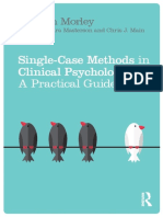 Single Case Methods in Clinical Psychology a Practical Guide by Stephen Morley