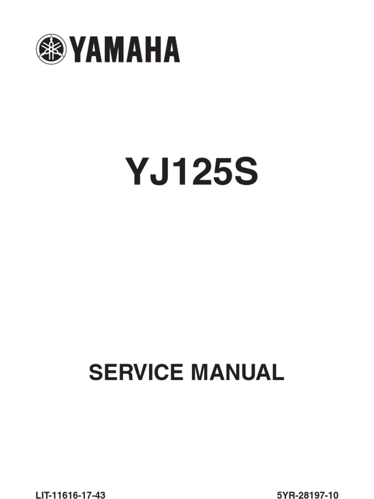 Yamaha Vino 125 Service Manual | PDF | Piston | Motor Oil
