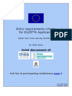 Guideline Entry Requirements For EU EFTA Applicants Other Than The Leaving Certificate 2022