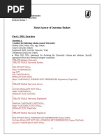 Model Answer of Questions Booklet: Question-1: Consider The Following Schema Named University