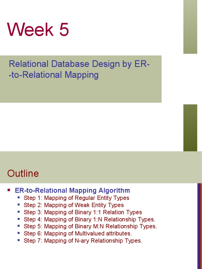 ER-to-Relational Mapping Guide | PDF | Areas Of Computer Science ...