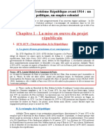 Chapitre 1 - La Mise en Œuvre Du Projet Républicain