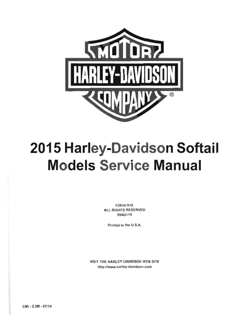 2015 HARLEY SOFTAIL SLIM SERVICE MANUAL intelligence overview