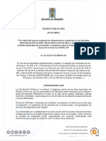 Decreto 0509 de 2020 Alcaldía de Medellín