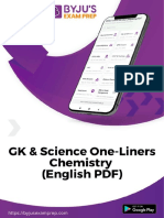 GK Science One Liners