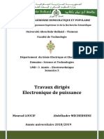 Travaux Dirigés Electronique de Puissance