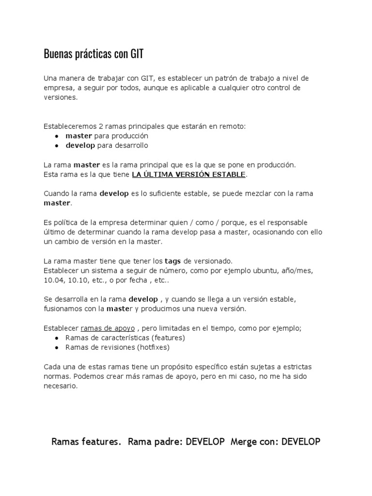 Buenas Prácticas en GIT | PDF | Informática