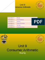 Unit 9: Consumer Arithmetic