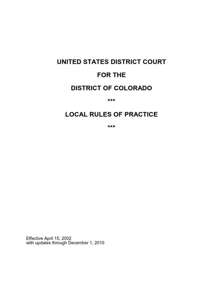 FINAL Revisions 2011 Complete Local Rules PDF Service Of Process