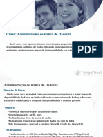 T@rgetTrust - Administrador de Banco de Dados Oracle 11g - Administração do Banco de Dados II