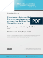 Schmitter, Giana-Estrategias Intermediales en Literaturas Ultracontemporáneas de América Latina: Hacia Una TransLiteratura