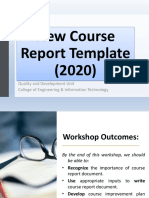 Course Report Template 2020