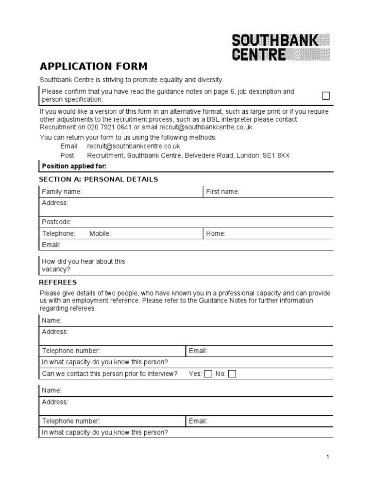 Job Application Form PDF Race And Ethnicity In The United States