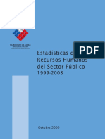 Estadísticas de Recursos Humanos Del Sector Público 1999-2008