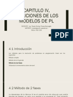 Capitulo Iv, Soluciones de Los Modelos de PL