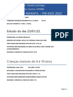 Ministério Infantil Dia 23.01.22