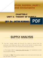 (By-Dr. Jatin Kumar Lamba) : Chapter-2 Unit 3: Theory of Supply