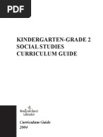 Kindergarten To Grade 2 Social Studies Curriculum Guide